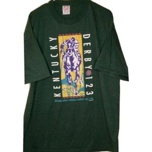 Vintage 123rd Kentucky Derby 1997 T-Shirt Extra  Large Graphic Green
